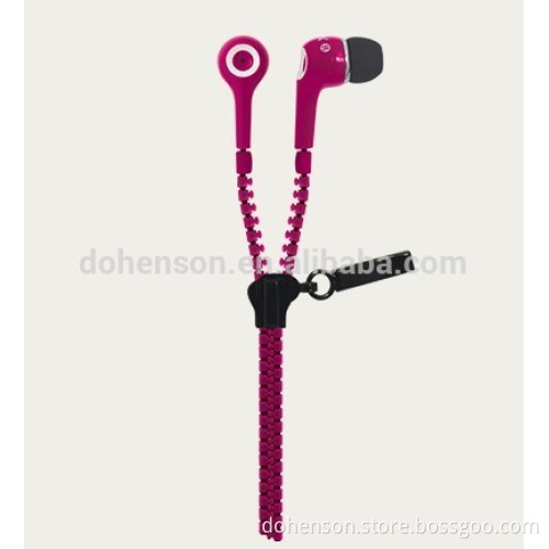 Zipper Earphone / in-ear Earphone / Cheap Earphone with Factory Price
